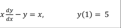 Solve Differential Equation x d y d x - y = x , y