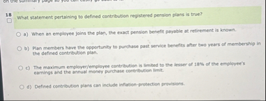 1 8 What statement pertaining to defined