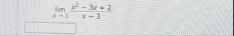lim x 3 x 2 - 3 x 2 x - 3
