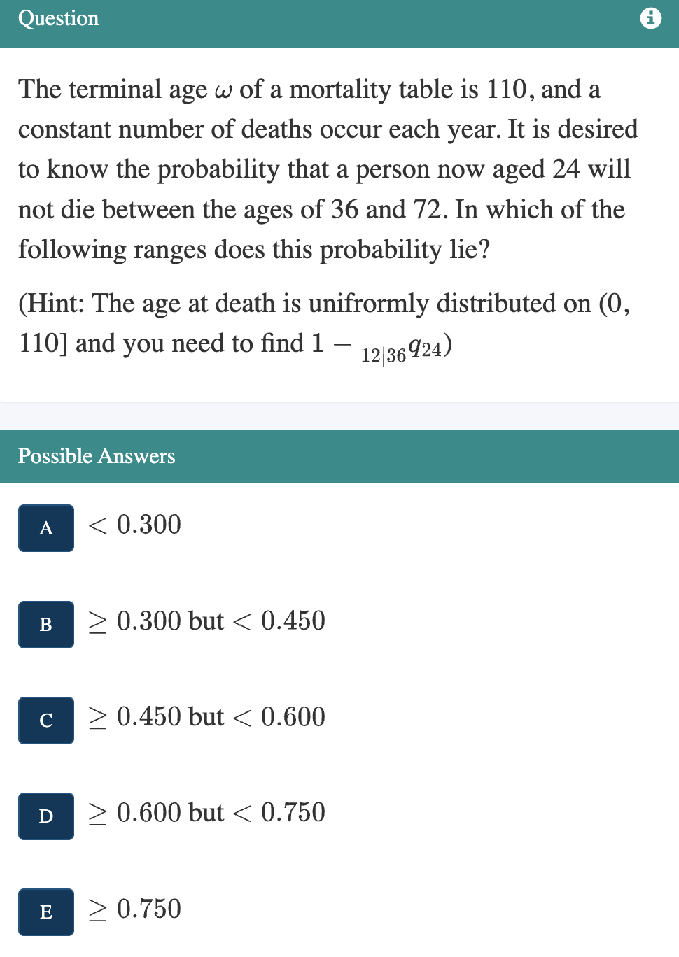 The terminal age 1 - ? 1 2 | 3 6 q 2 4 0 . 3 0 0