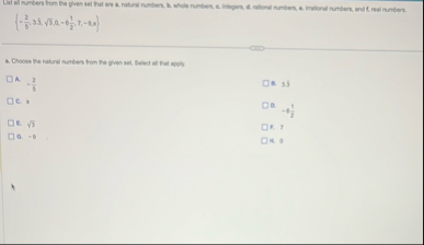 { - 2 5 , 3 , 4 , 3 2 , a , - 6 1 2 , 7 , - 8 , 8