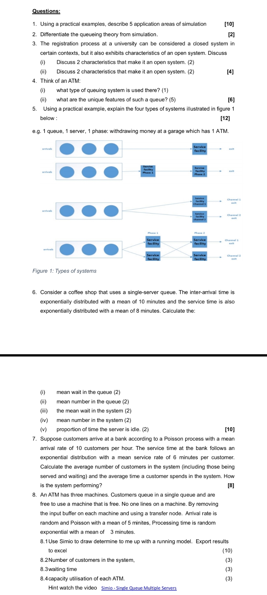 Questions: Using a practical examples, describe 5