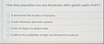 How does population size and distribution affect
