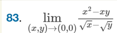 \ lim _ ( ( x , y ) - > ( 0 , 0 ) ) ( x ^ ( 2 ) -