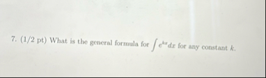 ( 1 / 2 pt ) What is the general formula for e t