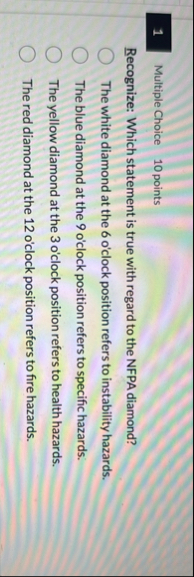 1 Multiple Choice 1 0 points Recognize: Which