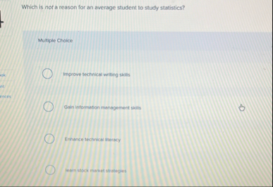 Which is not a reason for an average student to