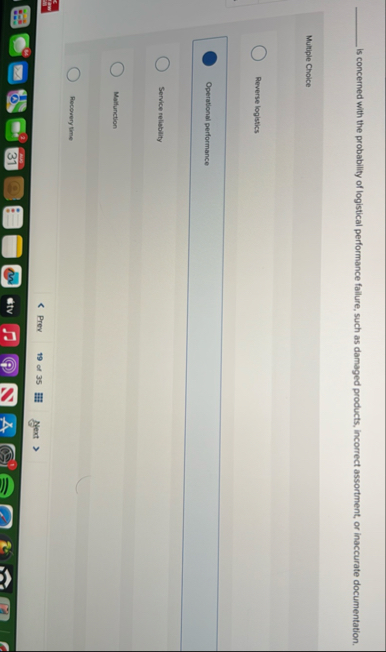 Is concerned with the probability of logistical