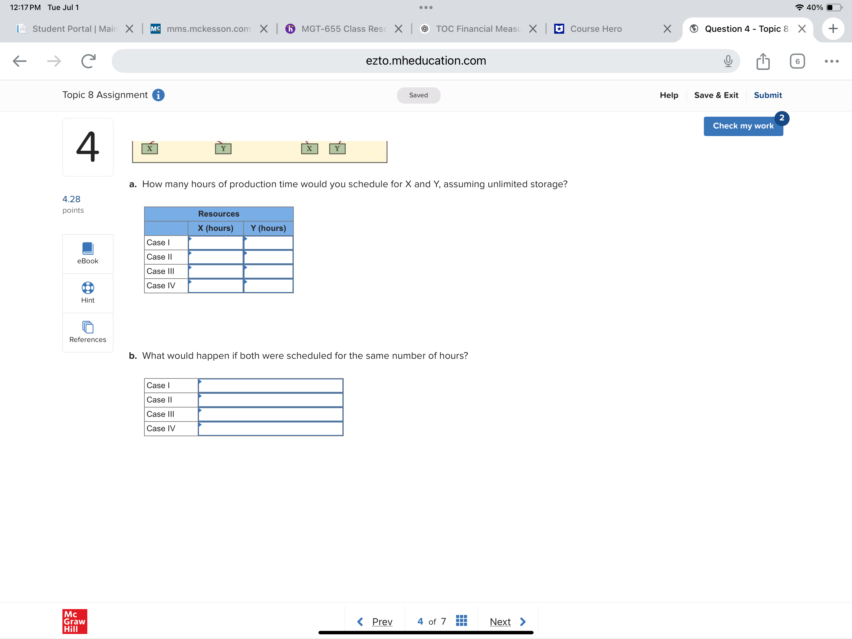 12:17 PM Tue Jul 1 . . . . 40% Student Portal |