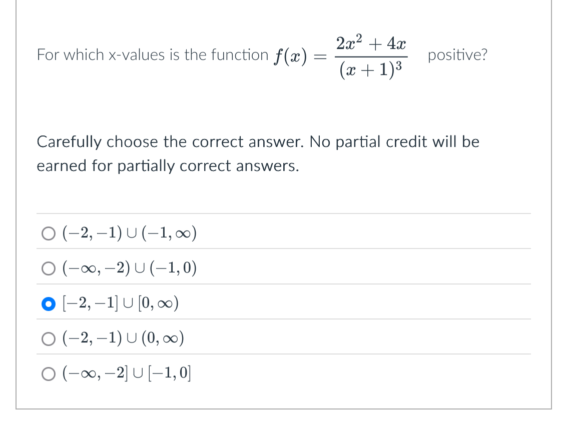 For which x - values i s the function f ( x ) = 2