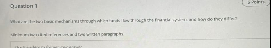 Question 1 What are the two basic mechanisms