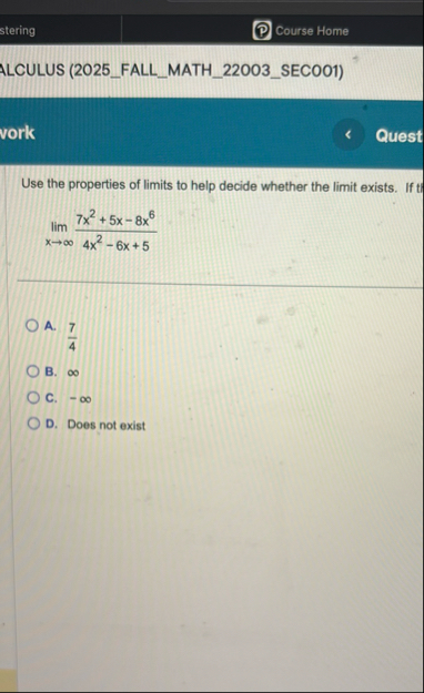 stering Course Home ALCULUS ( 2 0 2 5 _ FALL _