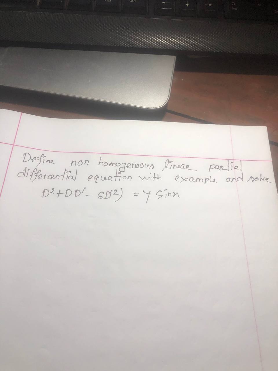 solve differential equation { : D 2 + D D ' - 6 D