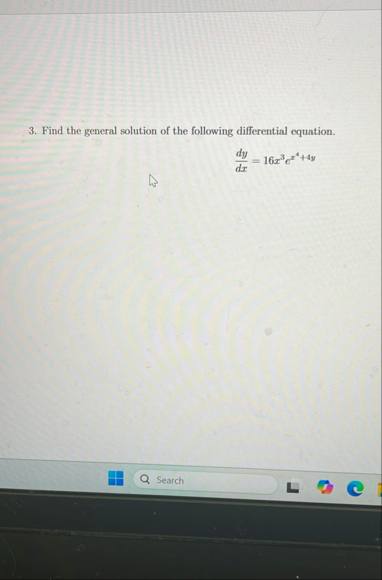 Find the general solution of the following