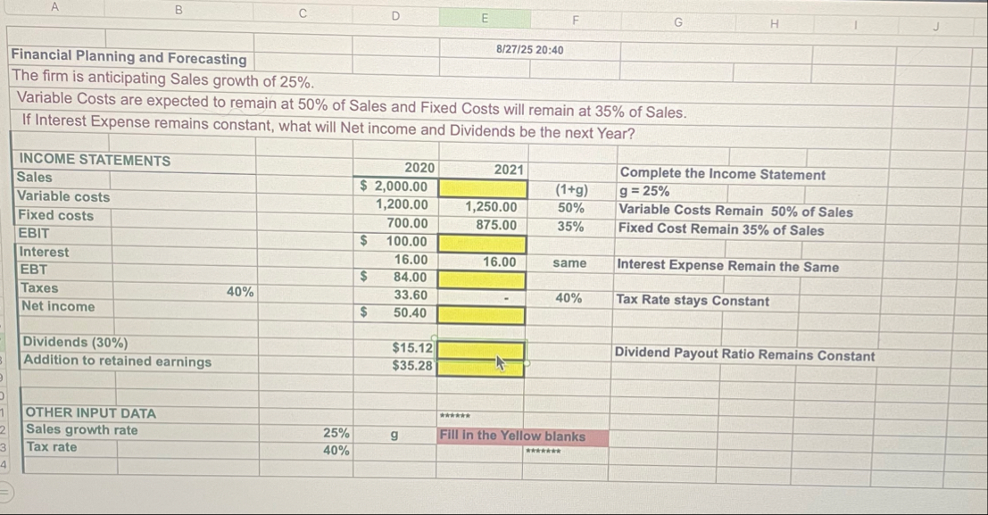 \ table [ [ Financial Planning and Forecasting,,,