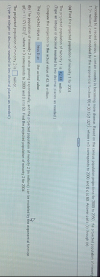 According to a recent census, a certain country