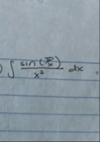 s i n ( x ) x 2 d x =