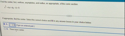 Find the center, foci, vertices, asymptotes, and