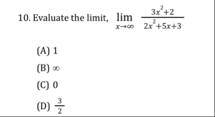 Evaluate the limit , lim x 3 x 2 2 2 x 2 5 x 3 (