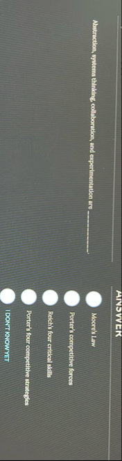 ANSVVER Abstraction, systems thinking,