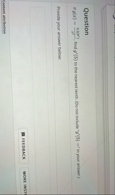 Question What is the first derivative of r ( x )