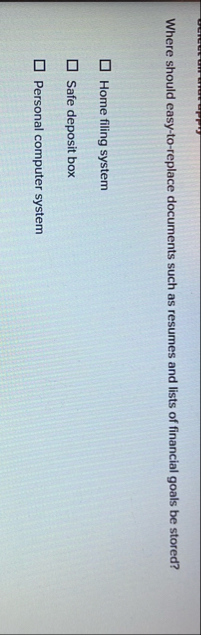 Where should easy - to - replace documents such