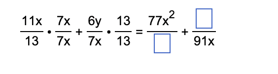 Simplify each term i n the expression. 1 1 x 1 3