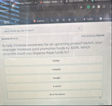 What would you like to learn? Time remoining 0 2