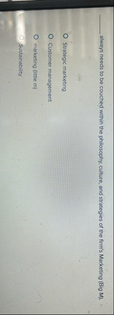 q , always needs to be couched within the