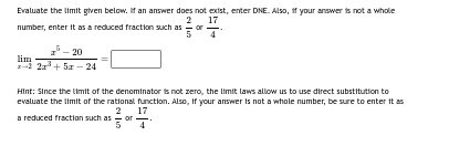 Evaluate the l i m i t given below. I f a n