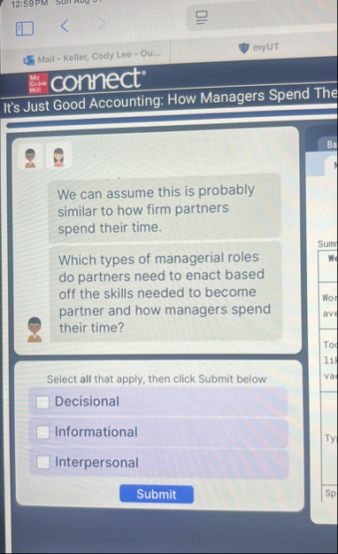 1 2 : 5 9 PM myUT Mail - Keller, Cody Lee - Ou .