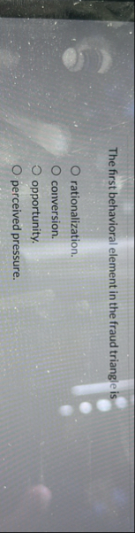 The first behavioral element in the fraud