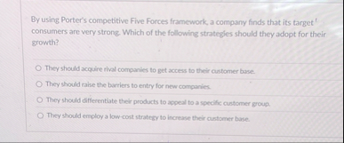 By using Porter's competitive Five Forces