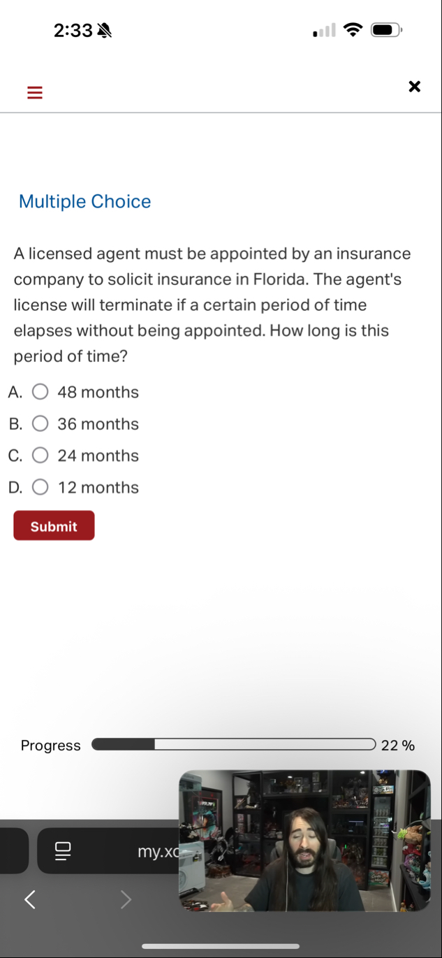 2 : 3 3 Multiple Choice A licensed agent must be
