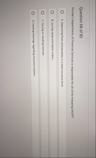 Question 6 8 of 8 5 Florida's Department of