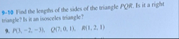 9 - 1 0 Find the lengths of the sides of the