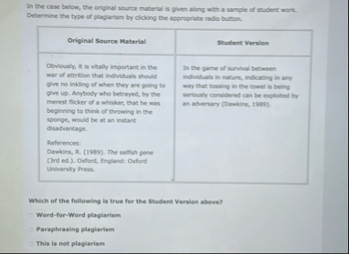 In the case below, the original source material