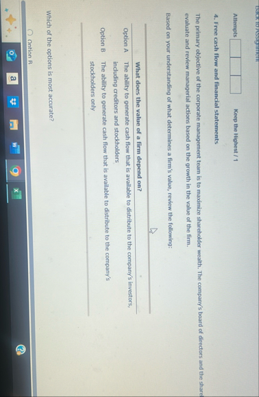 BACK TOR ASSIgmment Attempts Keep the Highest / 1