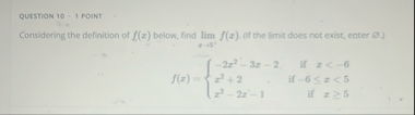 QUISTION 1 0 ~ 1 POINT Considering the definiton