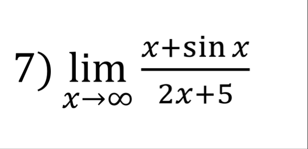 lim x x + s i n x 2 x + 5