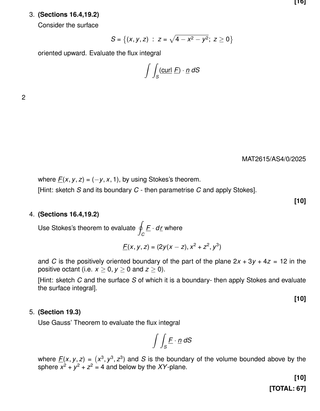( Sections 1 6 . 4 , 1 9 . 2 ) Consider the