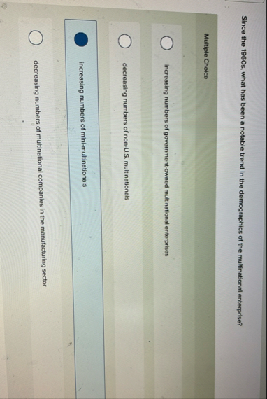 Since the 1 9 6 0 s , what has been a notable