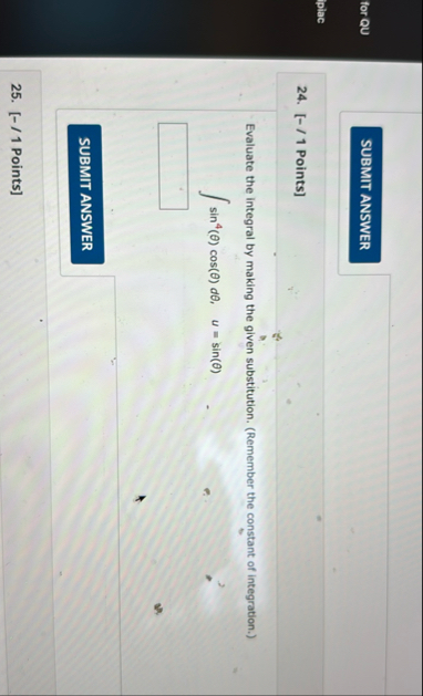 for QU piac 2 4 . [ - / 1 Points ] Evaluate the
