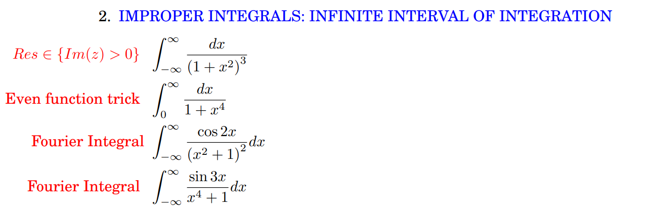 IMPROPER INTEGRALS: INFINITE INTERVAL O F