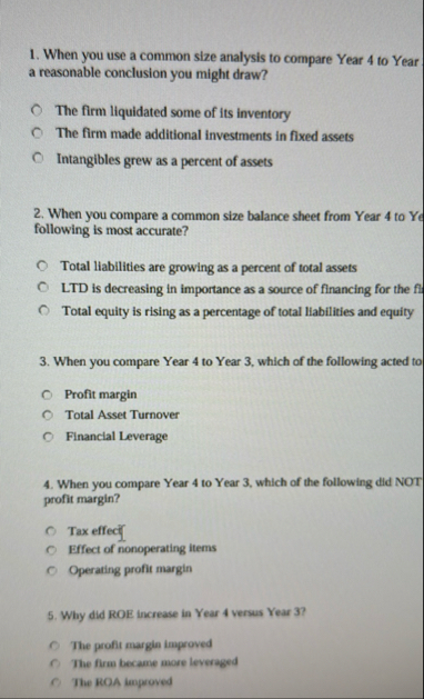 When you use a common size analysis to compare