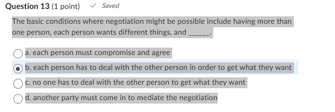 Question 1 3 ( 1 point ) Saved The basic