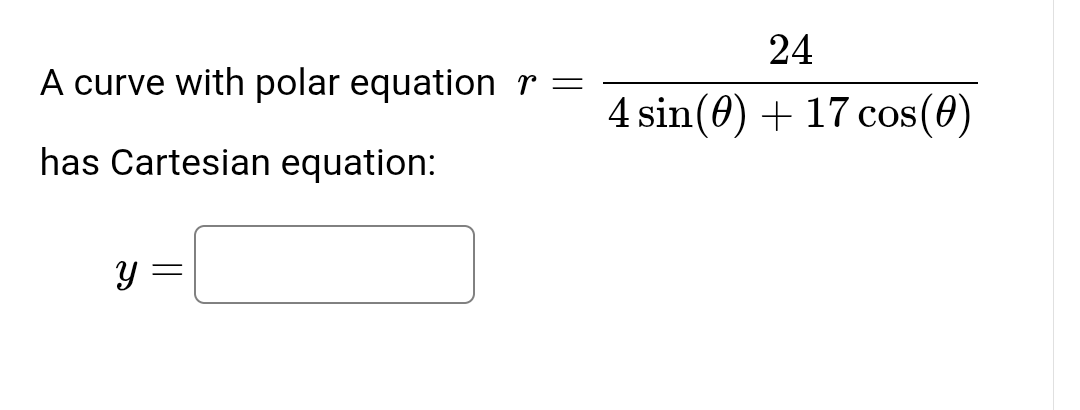 A curve with polar equation r = 2 4 4 s i n ( ) +