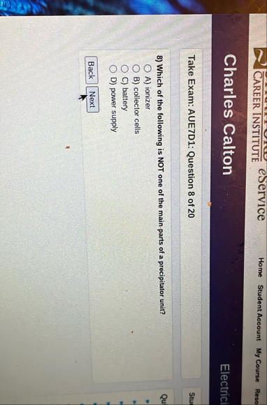 CAREER INSTITUTE eservice Home Student Account My