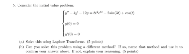 Consider the initial value problem: y ' ' - 4 y '