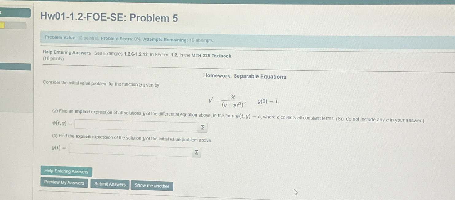 Hw 0 1 - 1 . 2 - FOE - SE: Problem 5 Problem